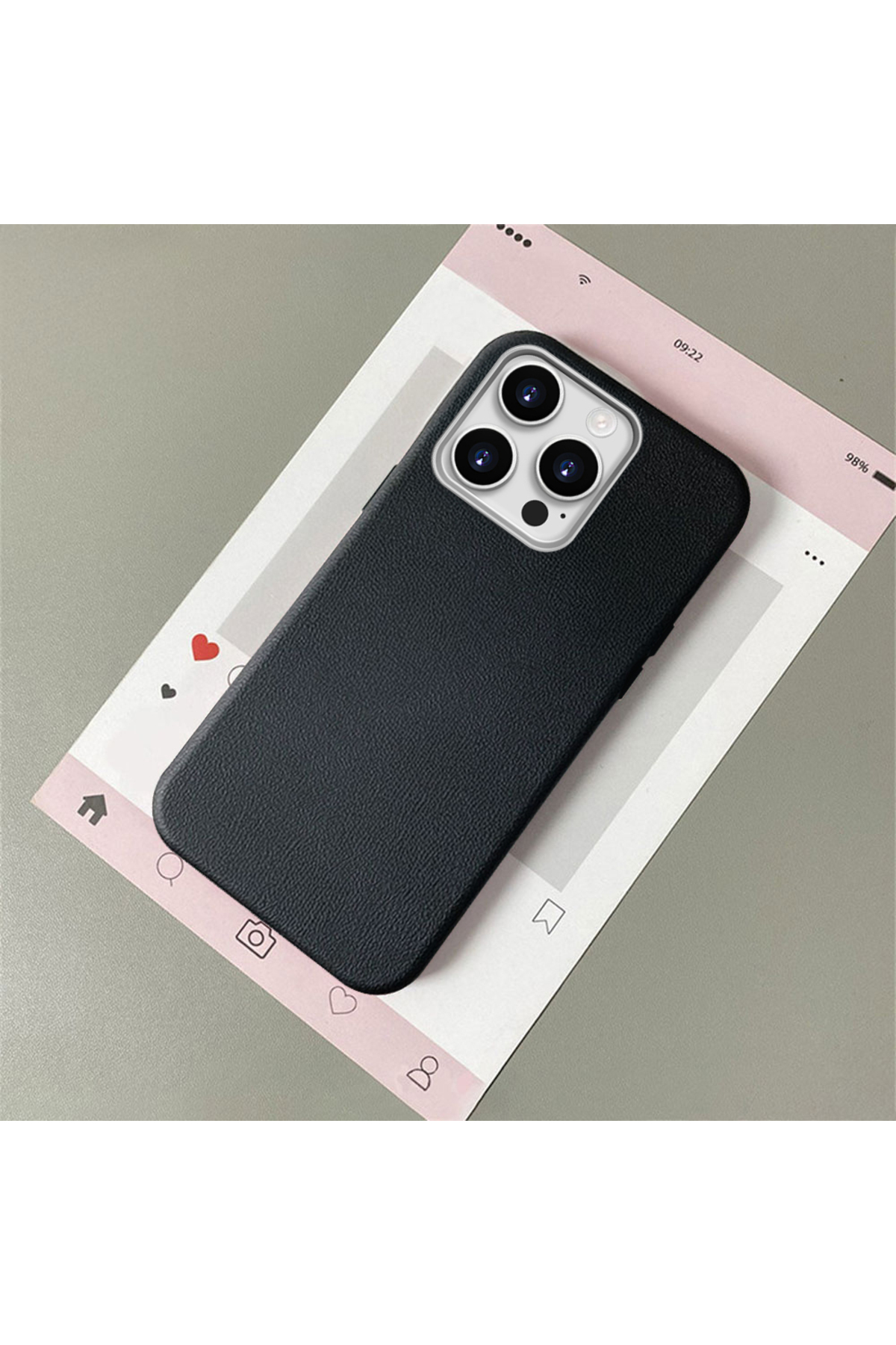 iPhone 12 Pro Compatible Leather Texture Anti Fall Soft Silicone Phone Case