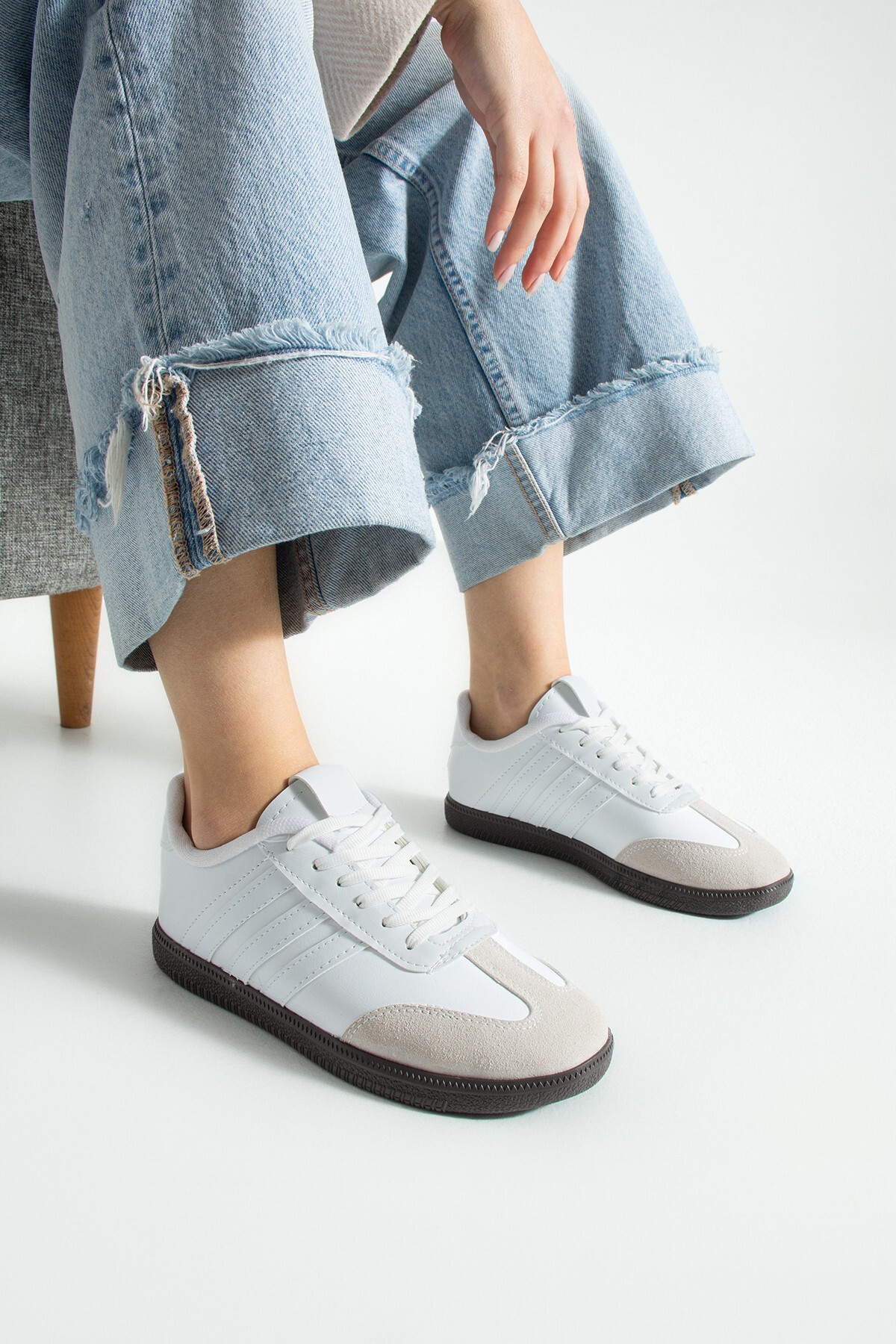 Glenz Kadın Yanı Şeritli Günlük Sneaker Spor Ayakkabı TS1195