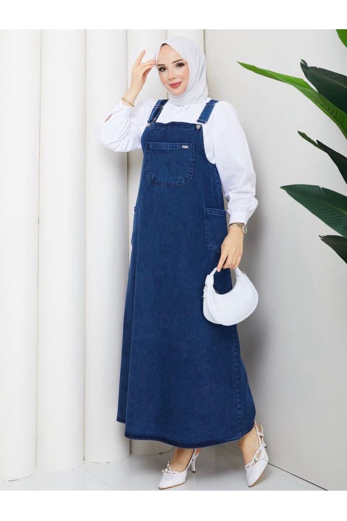 Arden Butiq  Kot Salopet Mavi