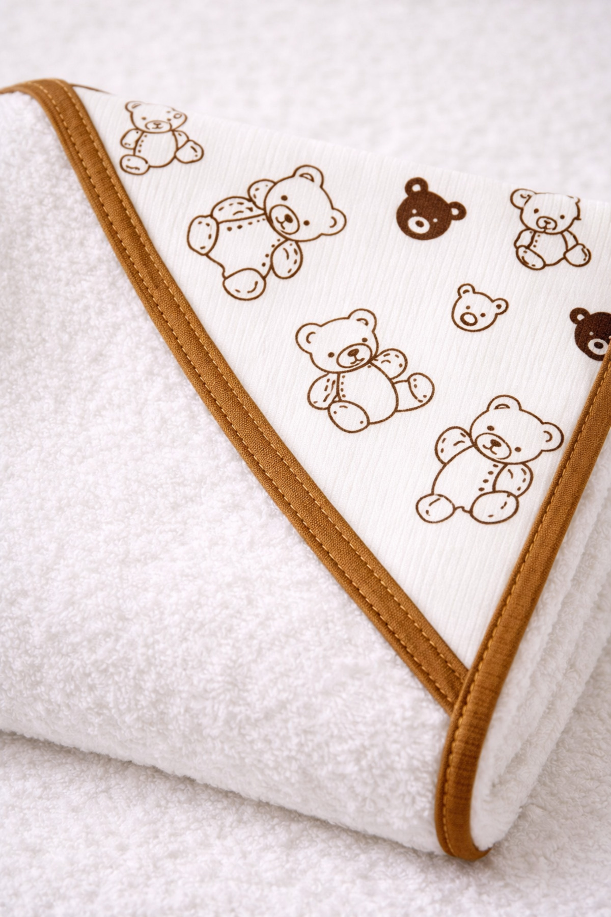 OMY YUMUŞAK&SU EMİCİ BEBEK KUNDAK HAVLU OYUNCAK AYI BAŞLIKLI MODEL BEBEK&ÇOCUK HAVLUSU UNİSEX fotoğrafı 4 (önizleme)