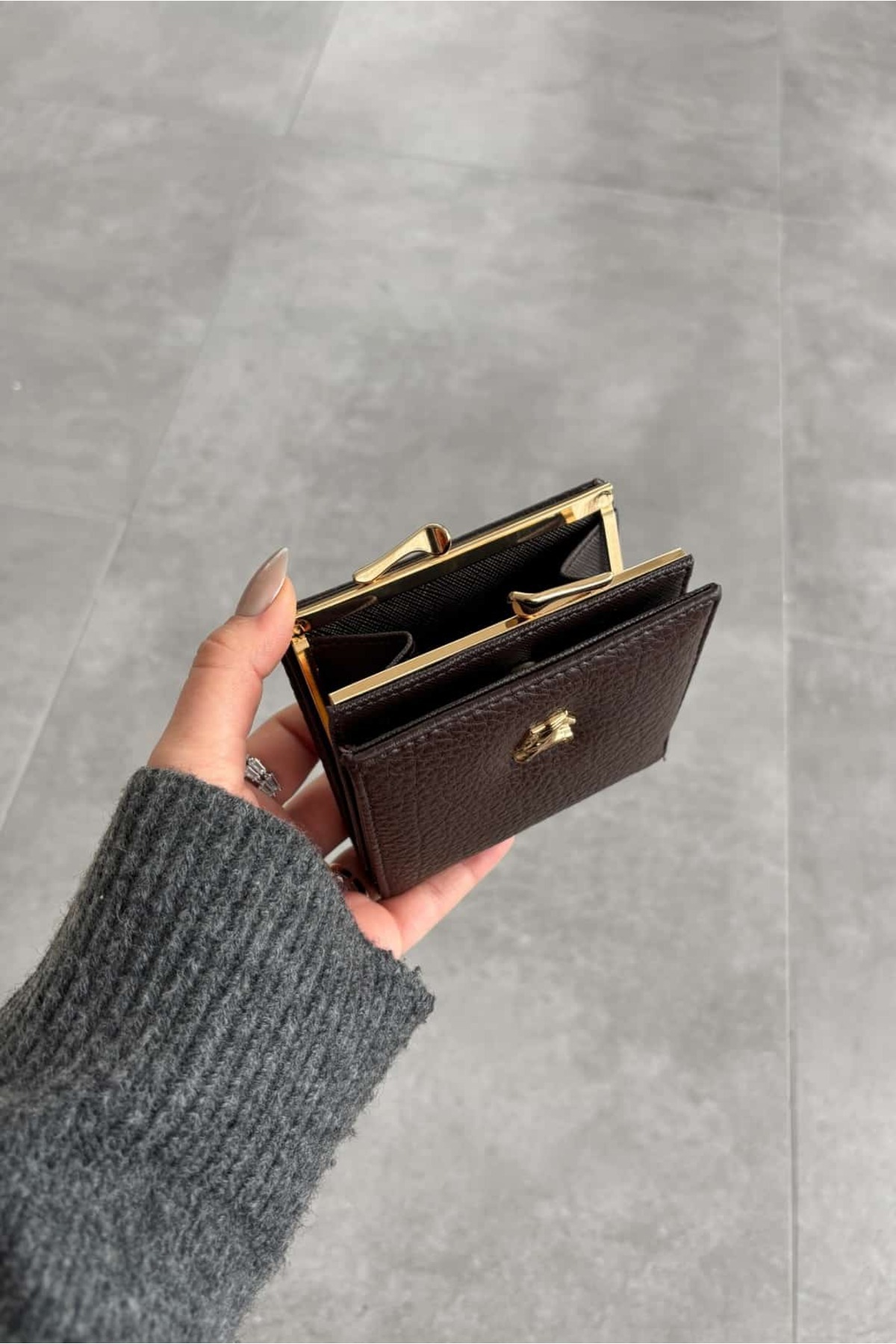 Yuka Atelier  Mae Vintage Model Suni Deri Cüzdan - Görsel 6