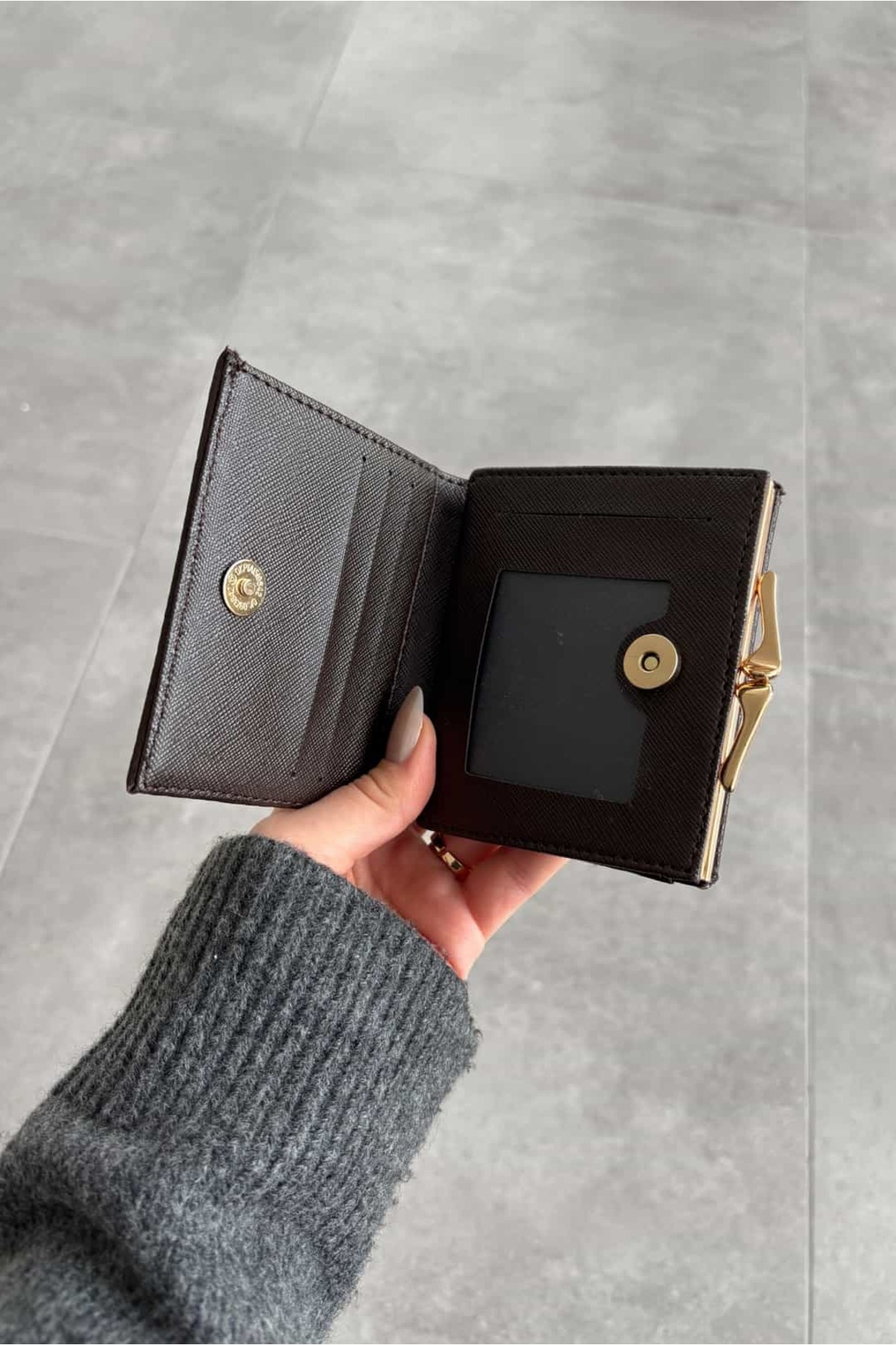 Yuka Atelier  Mae Vintage Model Suni Deri Cüzdan - Görsel 3