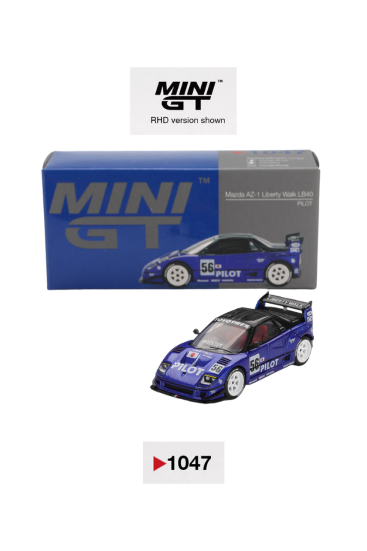 mini gt Mazda AZ-1 Liberty Walk LB40PILOT 1:64 Diecast Model Araba