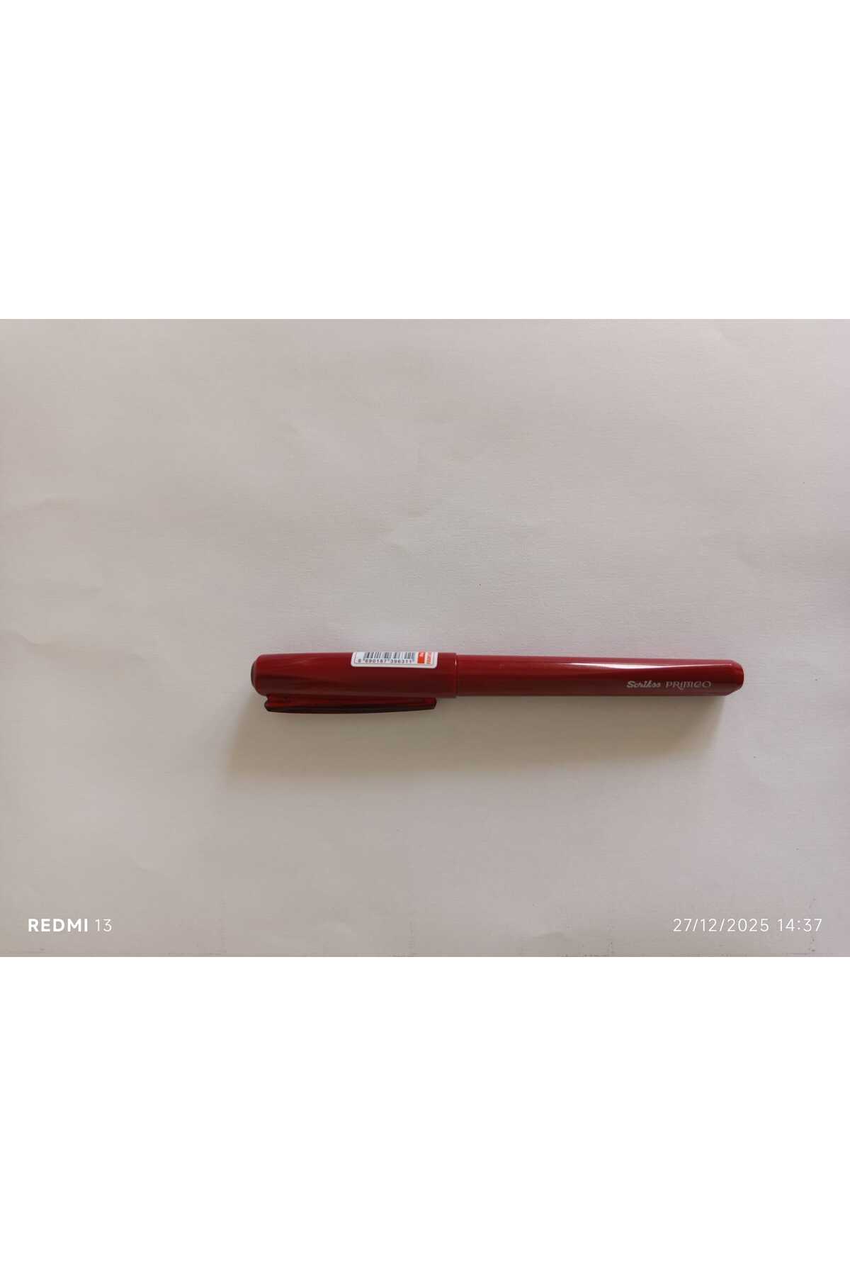 PRİMEO FOUNTAIN PEN CLARET RED M-tipped (There is 1 cartridge on the cover part) + 1 blue cartridge as a gift from us