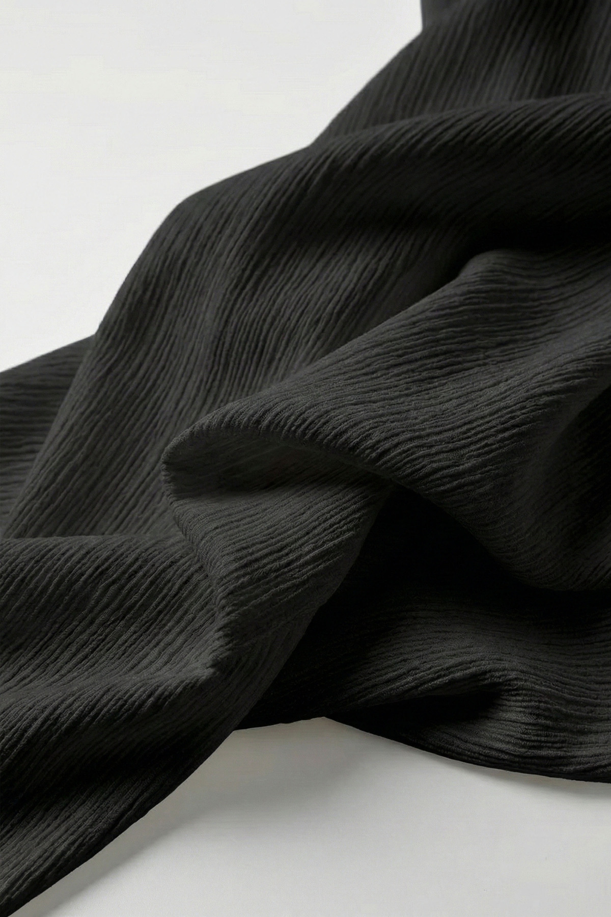 ECOTİQUE  Erkek İnce Terletmez Oversize Siyah Bürümcük Kumaş Ütü Gerektirmez Gömlek Yeni Sezon - Görsel 7