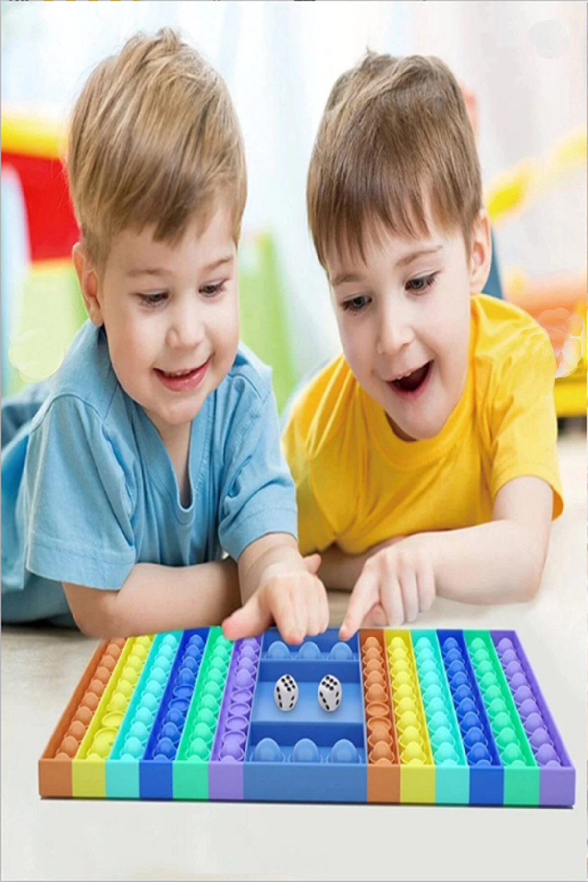 UDATOYS Satranç Tavla Popit Zar Seti Dikdörtgen Pop İt Stres