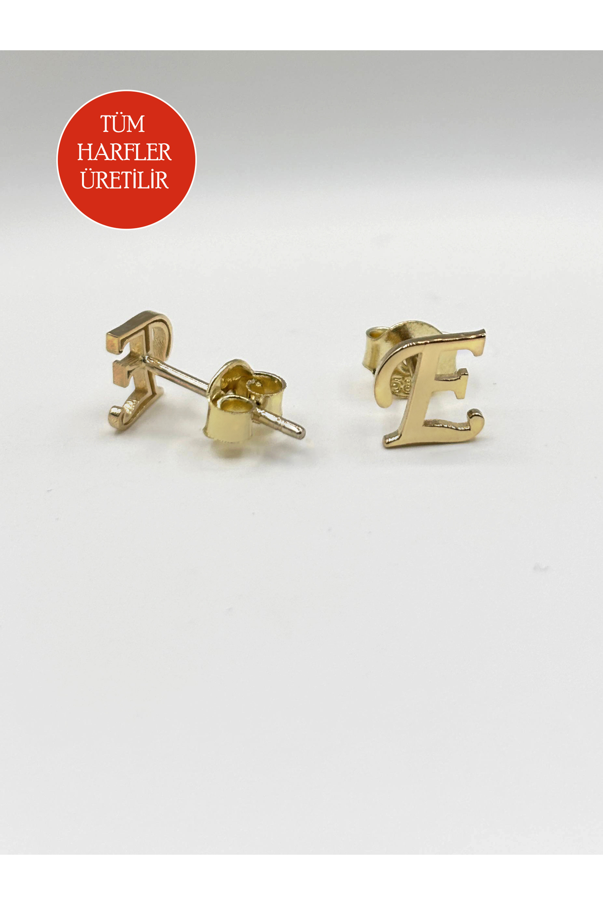 DİAMİNE PIRLANTA 14 Ayar Altın E Harf Küpe ( çift)