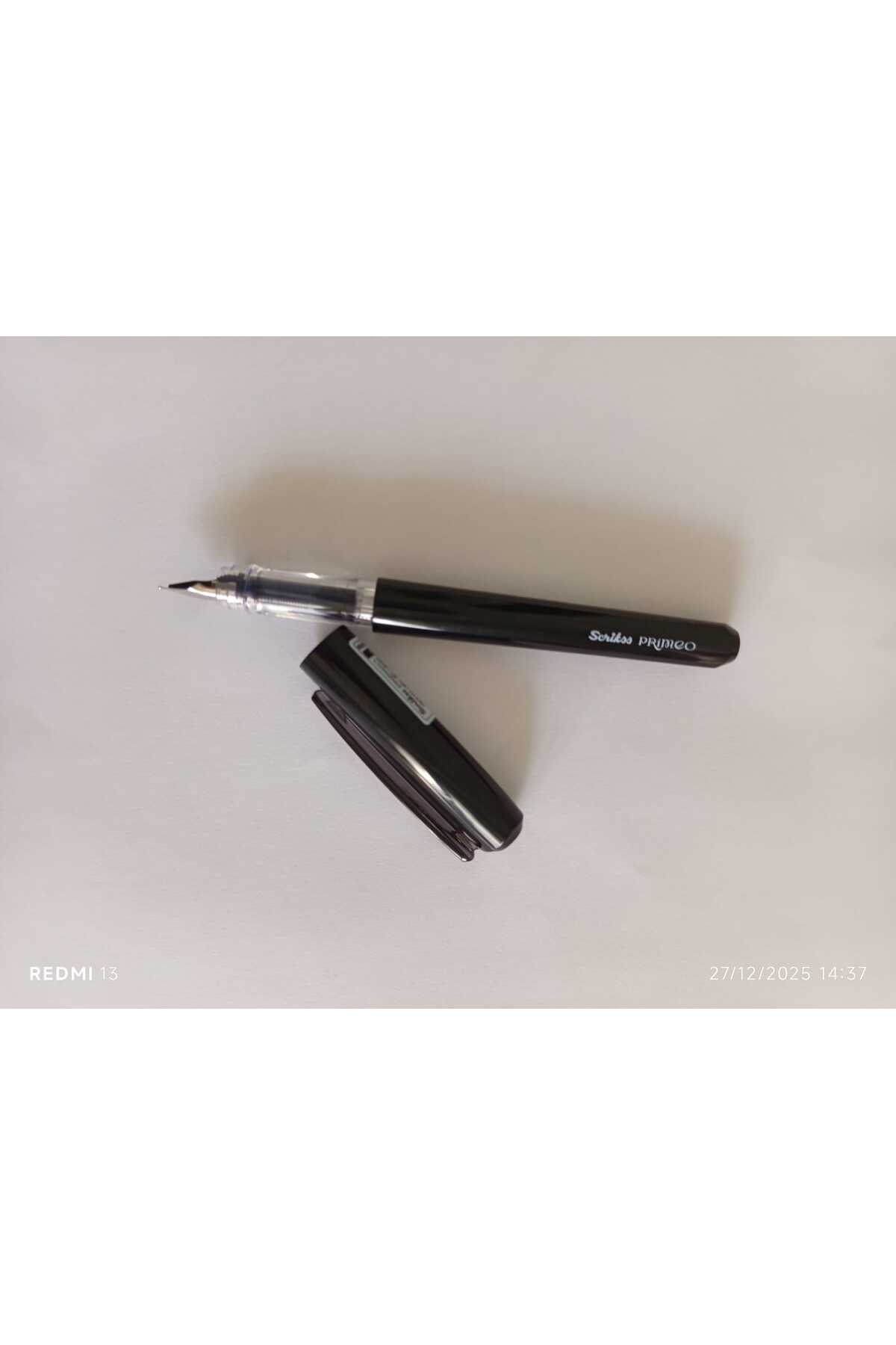PRIMEO FOUNTAIN PEN WITH BLACK M-tip (There is 1 cartridge on the cover part) +1 blue cartridge gift