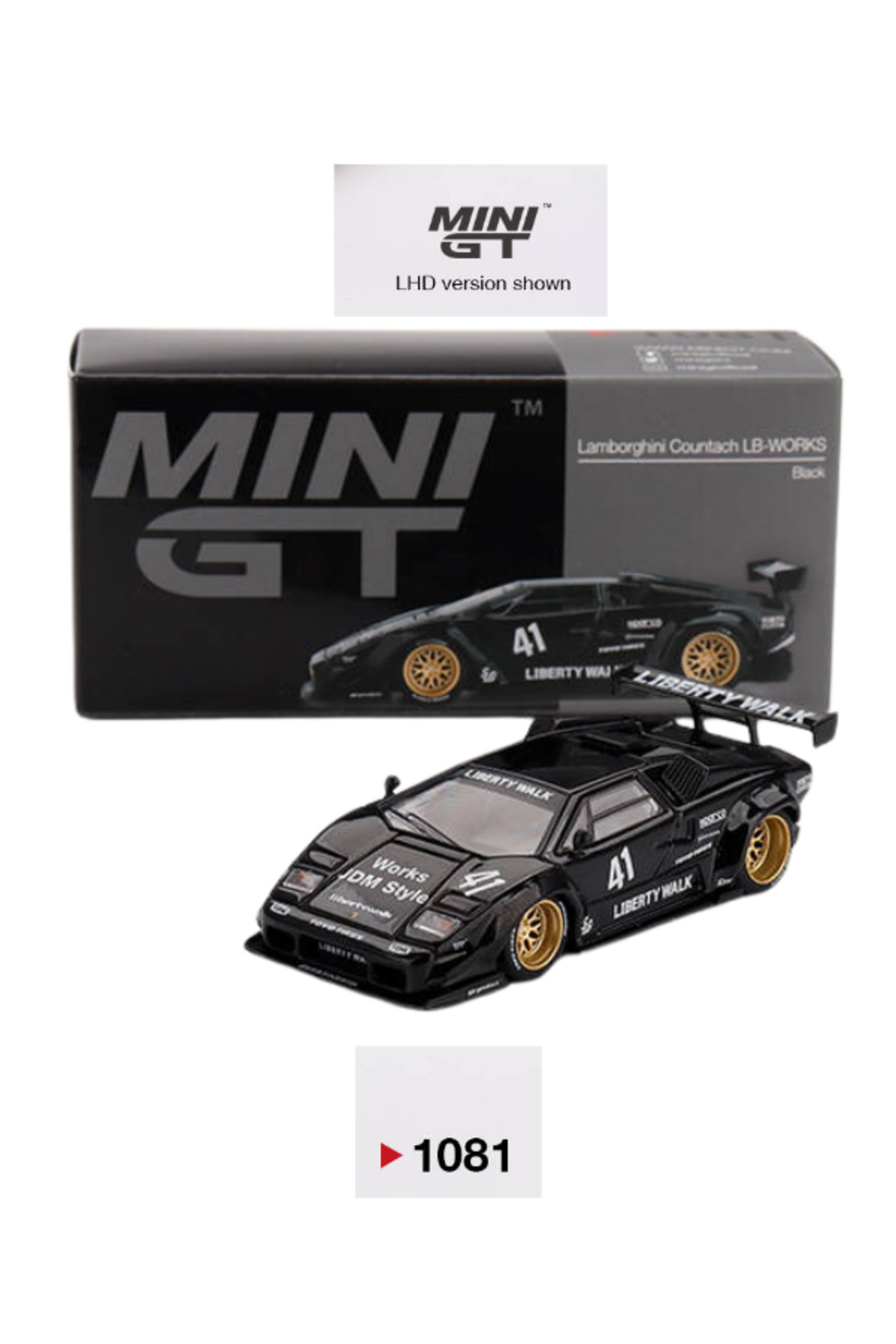 mini gt Lamborghini Countach LB Works 1:64 Diecast Model Araba