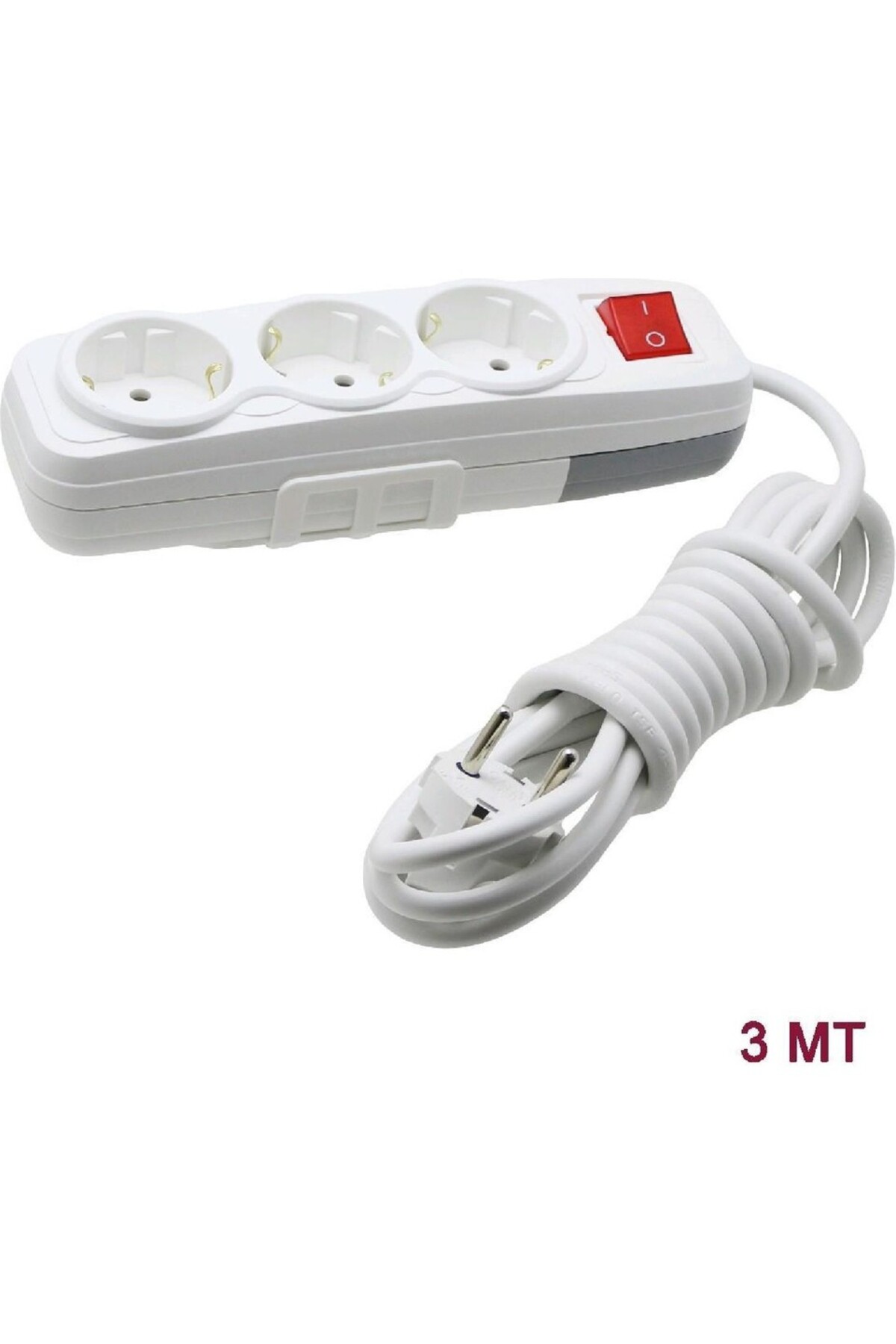 FAR F503B 3'lü Anahtarlı Grup Priz - Lara 3 Metre | Uzun Kablo ve Güvenli Kullanım EFE ELEKTRİK