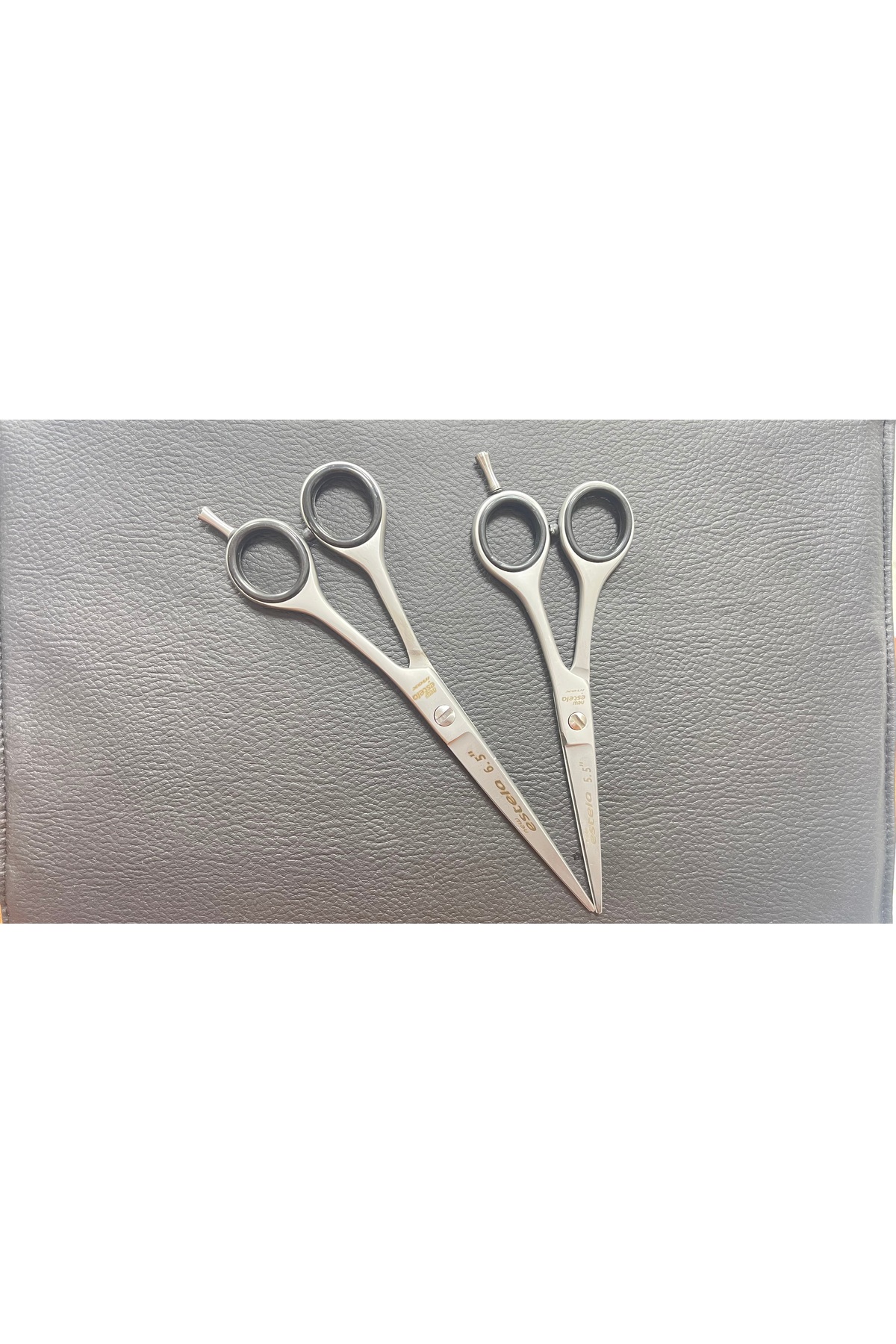 new estela KUAFÖR & BERBERLERİN TERCİHİ 2Lİ MAKAS SETİ 5,5İNÇ & 6,5İNÇ SAKAL BIYIK DÜZELTME MAKASI