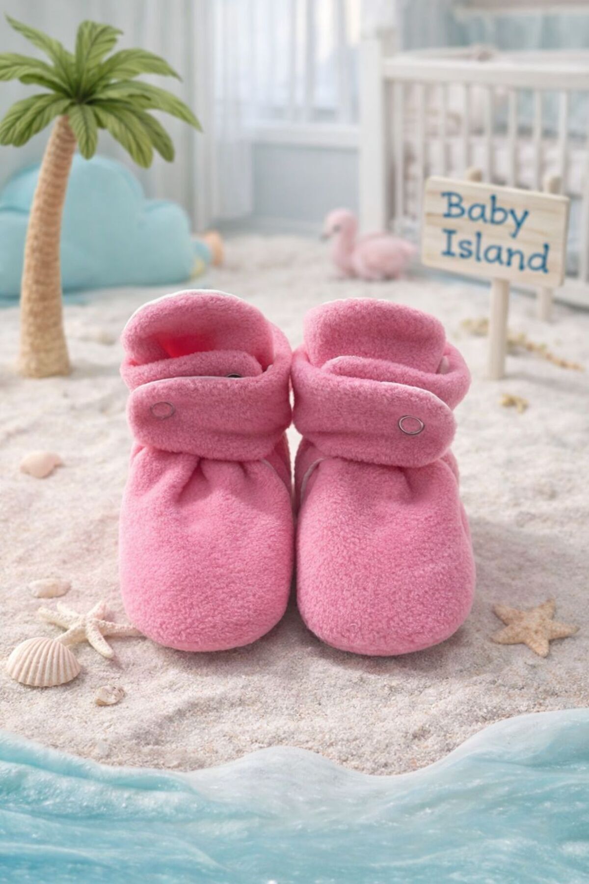 Pico Baby Organik Pamuk Astarlı, Bebek İlk Adım Ayakkabısı, Kaydırmaz Taban, Bebek Pandufu, Pembe Patik fotoğrafı 4 (önizleme)