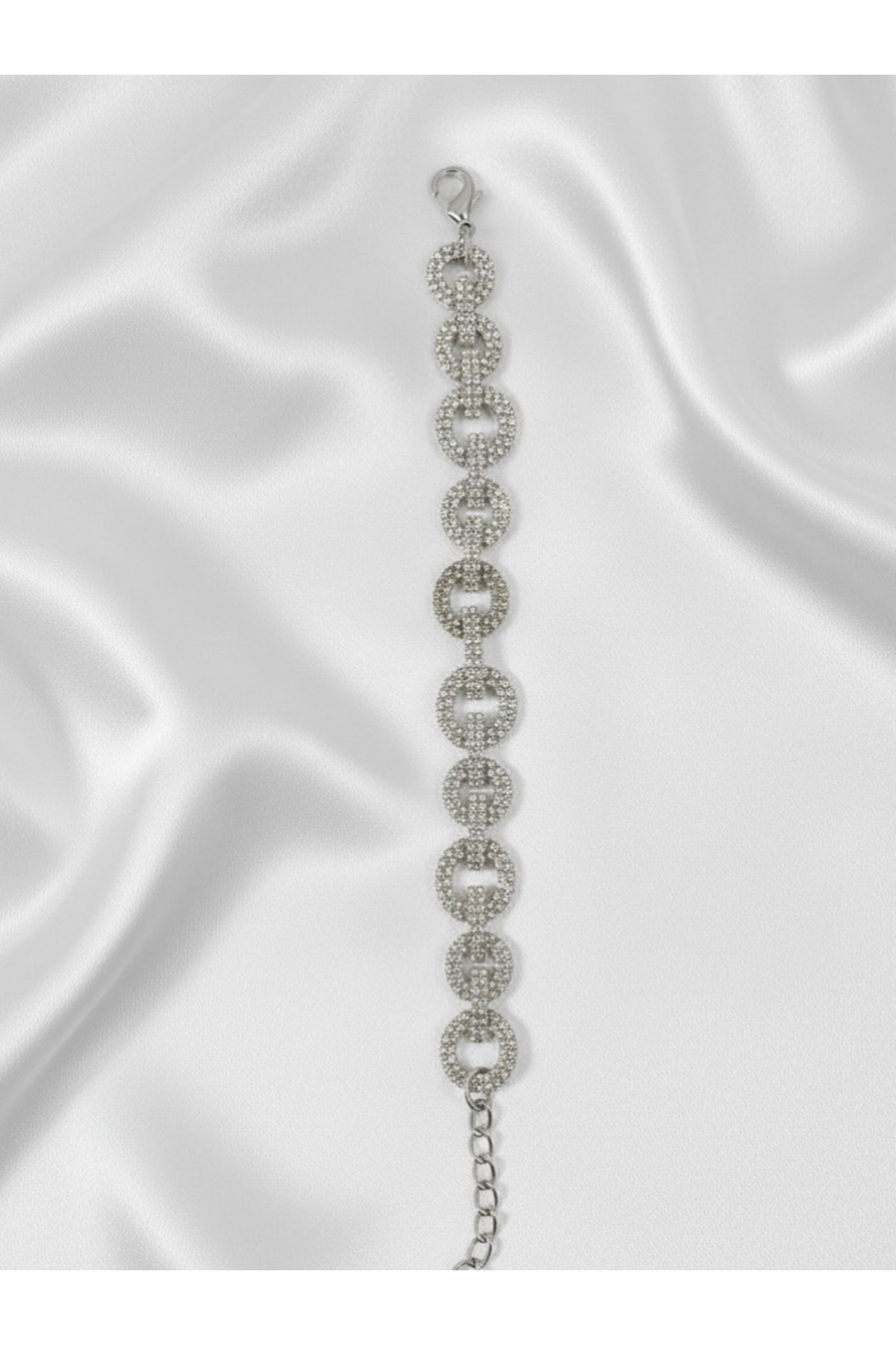 Zanira Yuvarlak Taşlı Şık Halhal