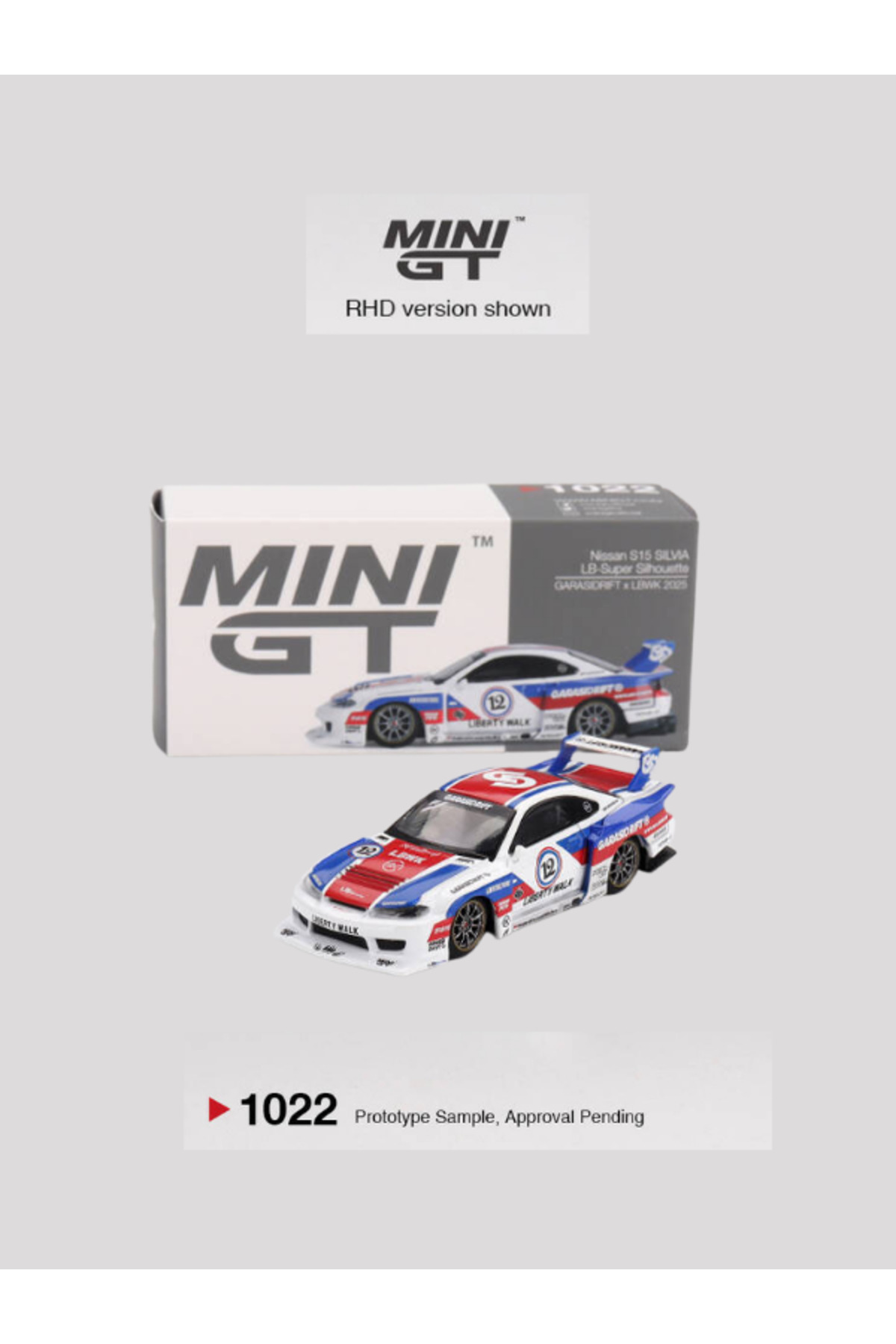 mini gt Nissan S15 LB Super Silhouette 1:64 Diecast Model Araba