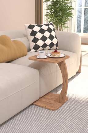 ED PET DİZAYN C Sehpa Tekerlekli Koltuk Sehpası Yan Sehpa Servis Sehpası Dikd...