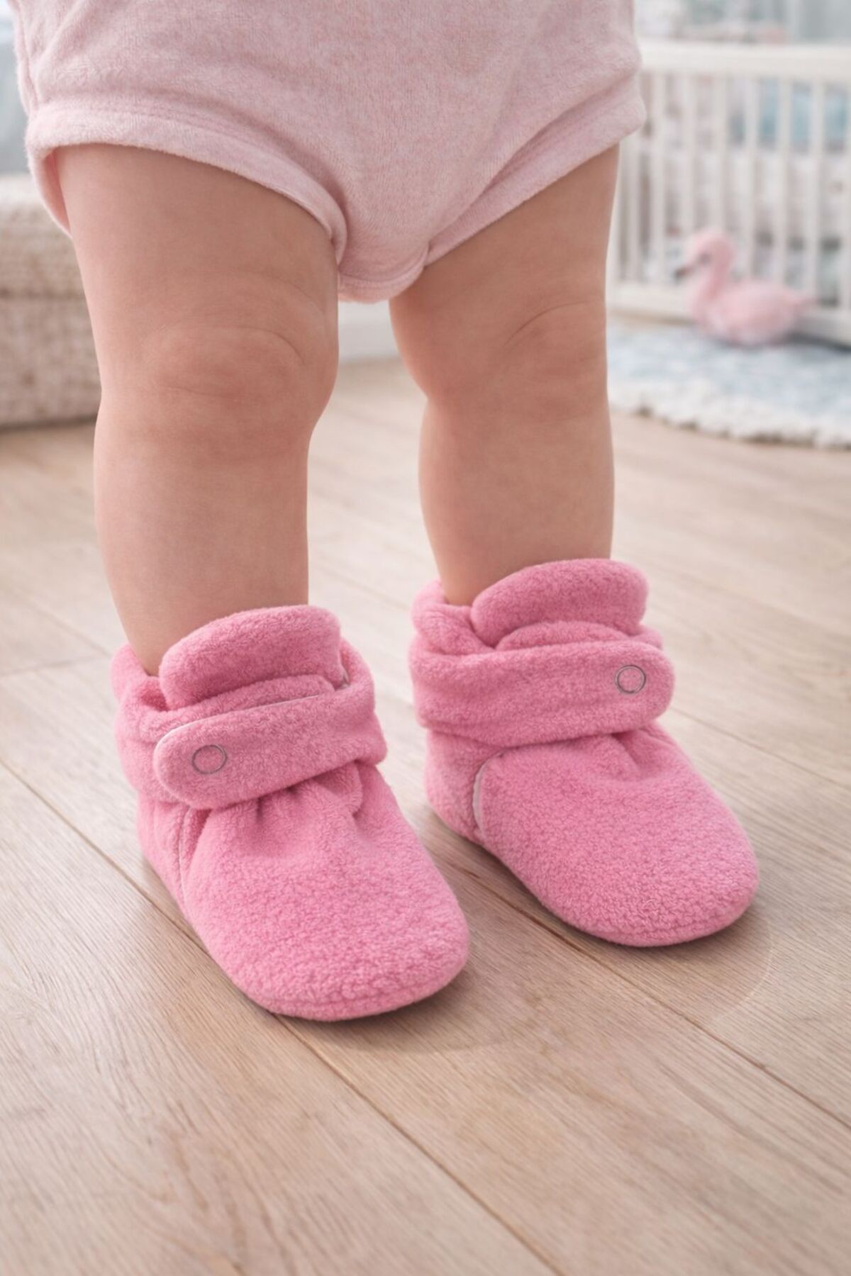 Pico Baby Organik Pamuk Astarlı, Bebek İlk Adım Ayakkabısı, Kaydırmaz Taban, Bebek Pandufu, Pembe Patik fotoğrafı 2 (önizleme)