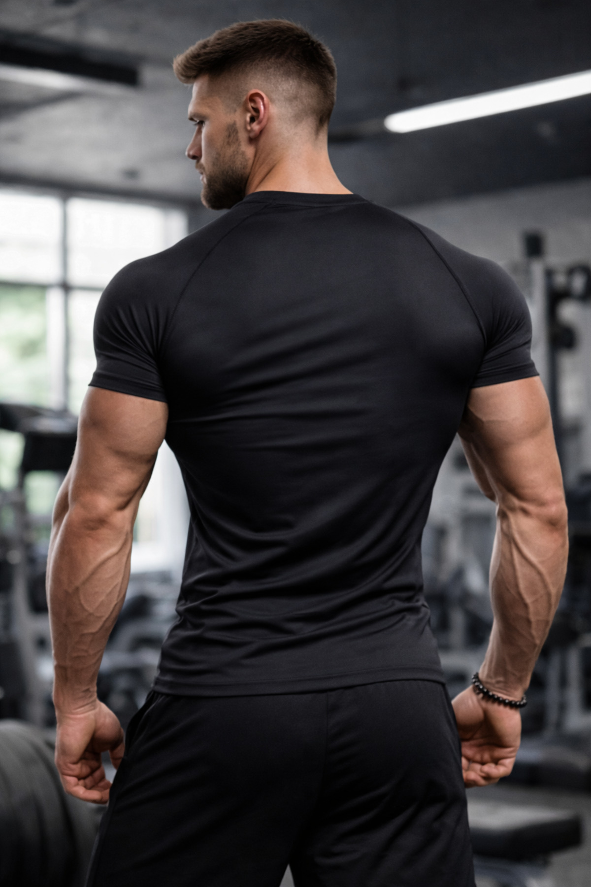 GAZELMANYA ARMY Premium Compression Kısa Kol Fitness Body Gym Sporcu Kısa Kol Fitness Body Dar görsel 3