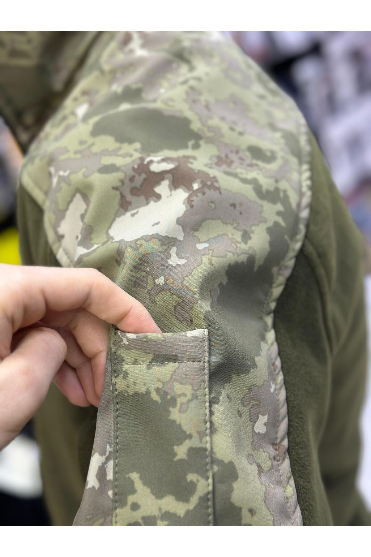 KOMANDO PAZARI Kara Kuvvetleri İstihkak Polar Taktik Dik Yaka Erkek Polar Mont Softshell Polar görsel 6
