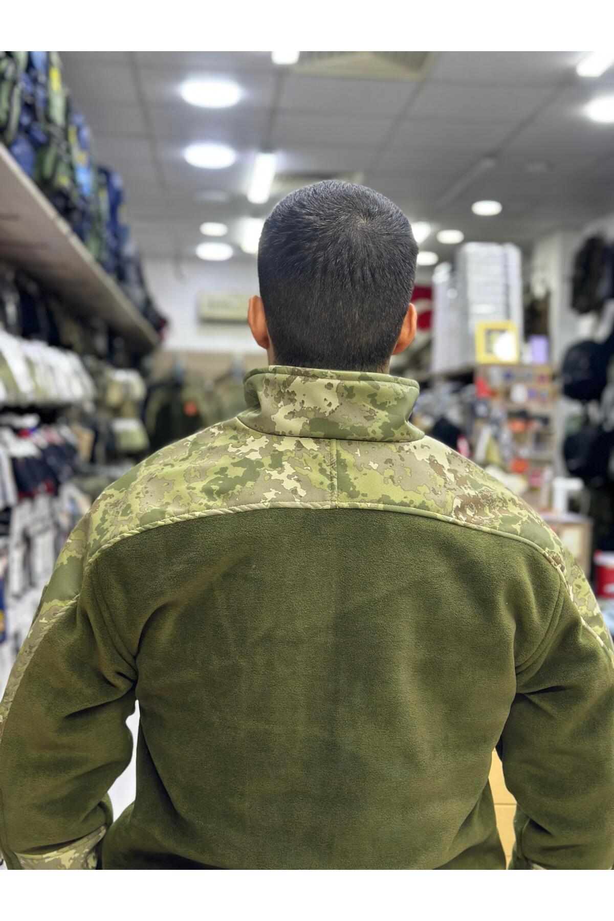 KOMANDO PAZARI Kara Kuvvetleri İstihkak Polar Taktik Dik Yaka Erkek Polar Mont Softshell Polar görsel 5