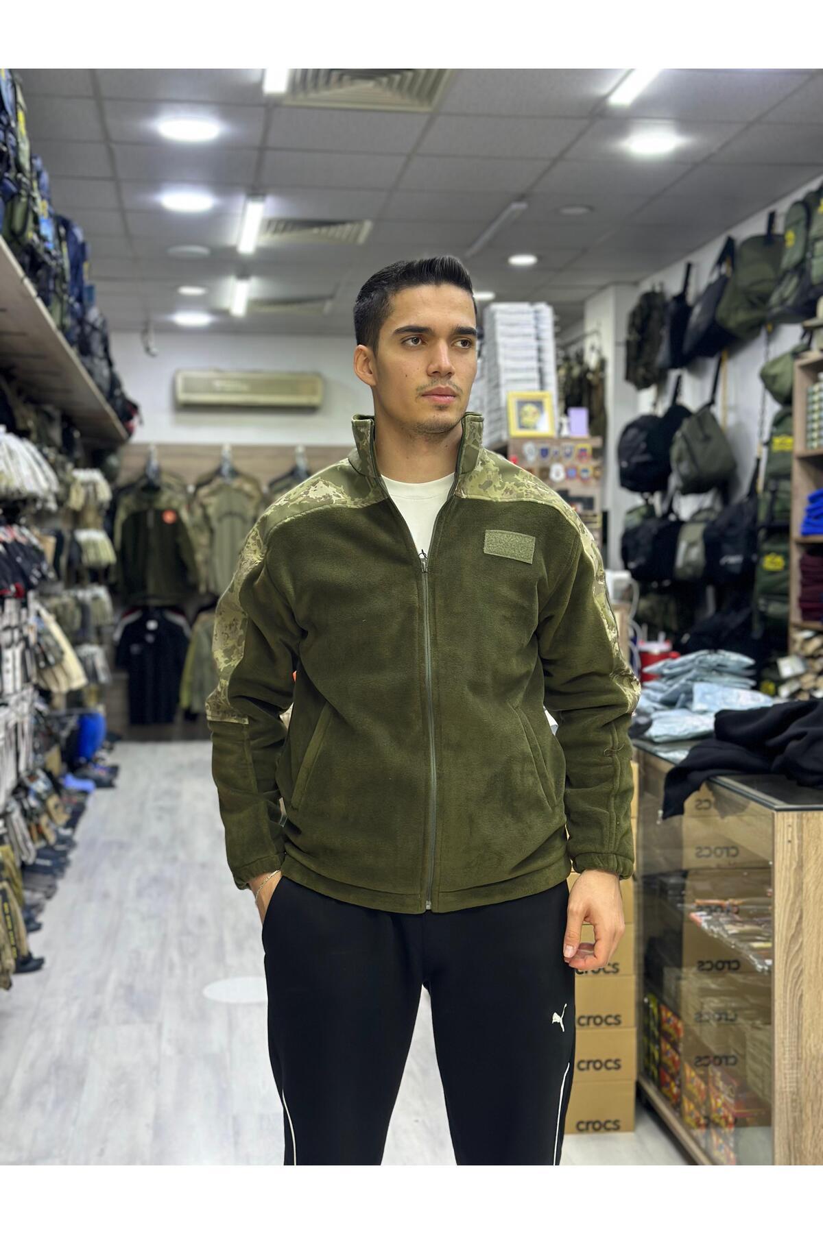 KOMANDO PAZARI Kara Kuvvetleri İstihkak Polar Taktik Dik Yaka Erkek Polar Mont Softshell Polar