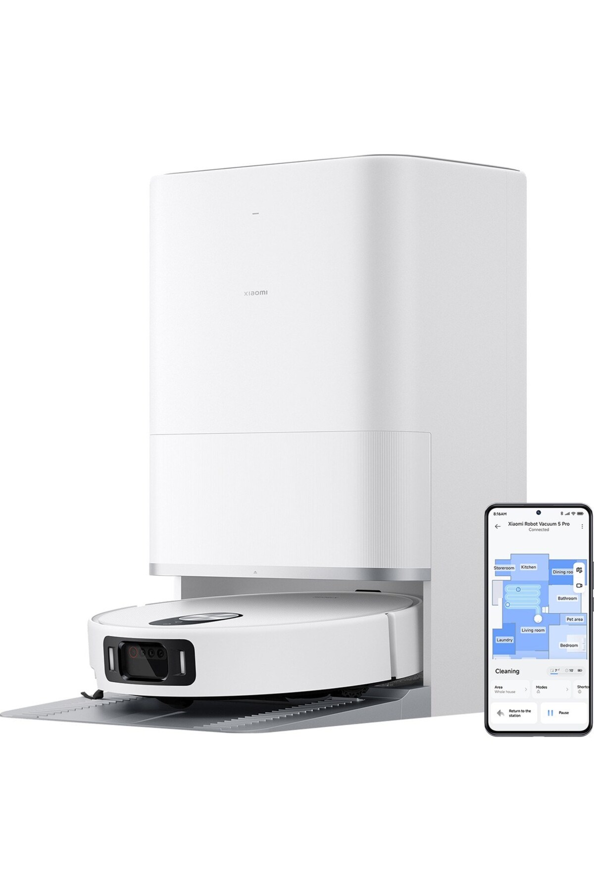 Robot Vacuum 5 20.000 Pa Emiş Gücü Akıllı Robot Süpürge Türkiye Garantili