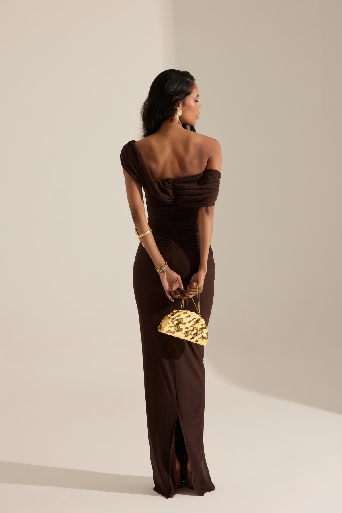 Betty & Sam  Berletto Kahve Tül Elbise - Görsel 5