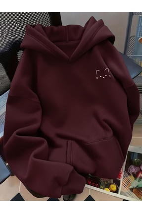 PENTHİLUS Unisex ANMI Baskılı 3İplik Kapüşonlu Sweatshirt