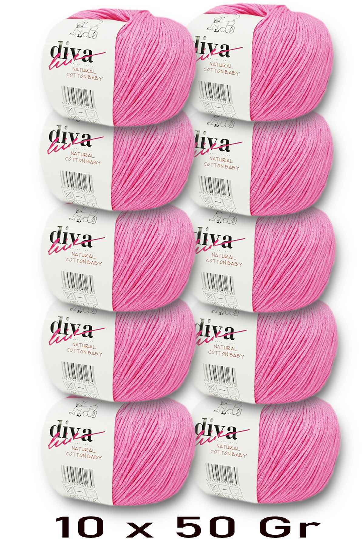 Premium Amigurumi String Punch Bebe Soft Cotton 500 g (pack of 10) - Pink
