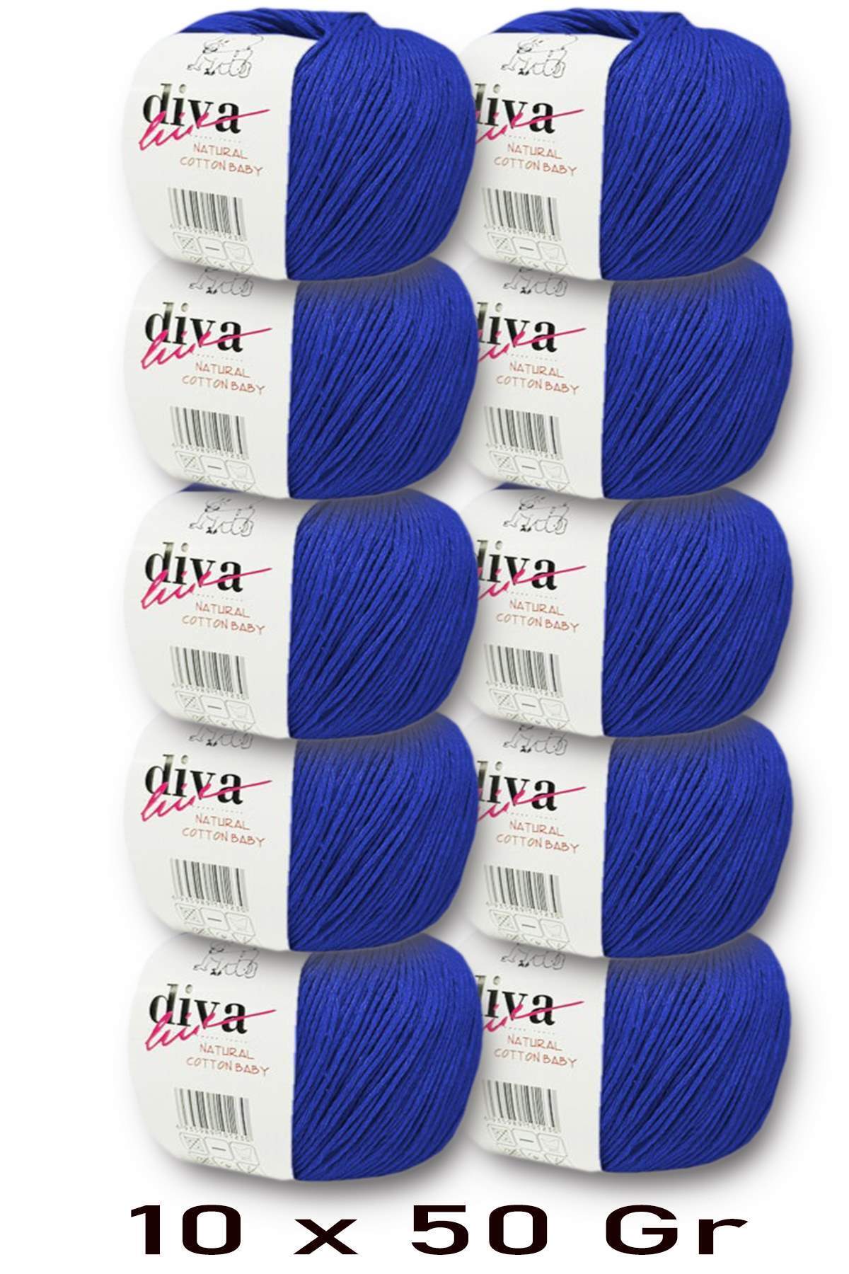Premium Amigurumi Rope Punch Bebe Soft Cotton 500 g (pack of 10) - Saxe Blue