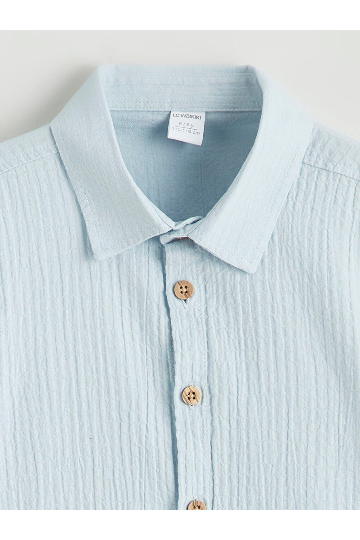 LC Waikiki Mavi Dokulu Erkek Çocuk Gömlek fotoğrafı 2 (önizleme)