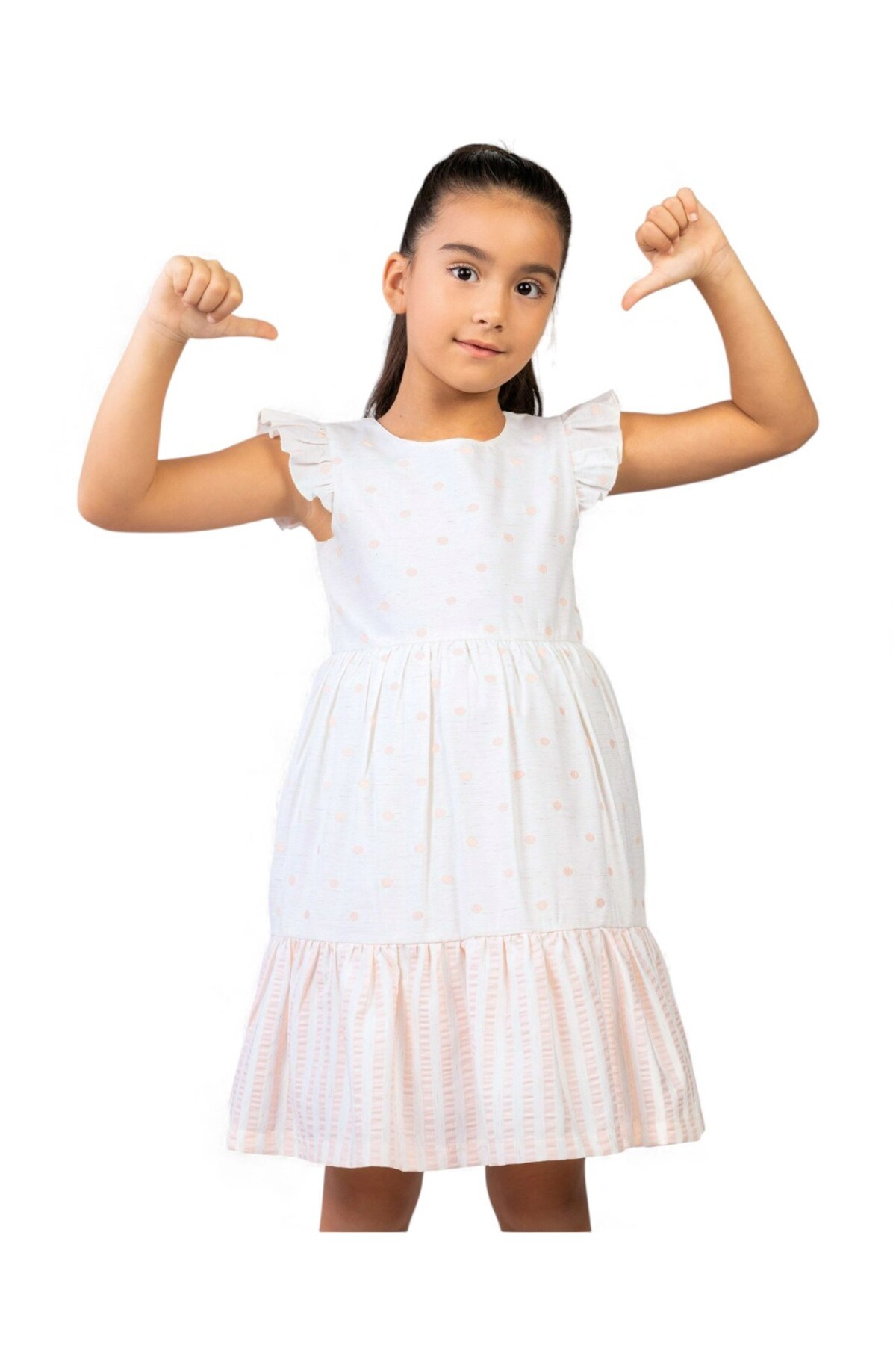 Ege Bebek Kız Çocuk Keten Bolerolu Askılı Keten Elbise, 6-7-8-9-10 Yaş Elbise ve Bolerolu 2'li Takım fotoğrafı 5 (önizleme)