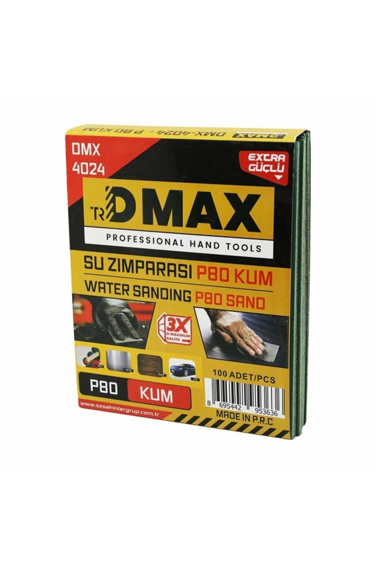 shopwave 100 ADET P80 KUM - KAĞIT - SU ZIMPARASI - 230X280MM - KULLANIM= BOYA - METAL - AHŞAP - OTO (5047)
