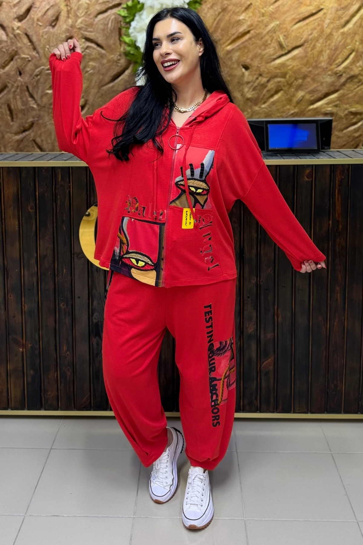 GÖKSEL GÖZ TASARIMLI BÜYÜK BEDEN TAKIM