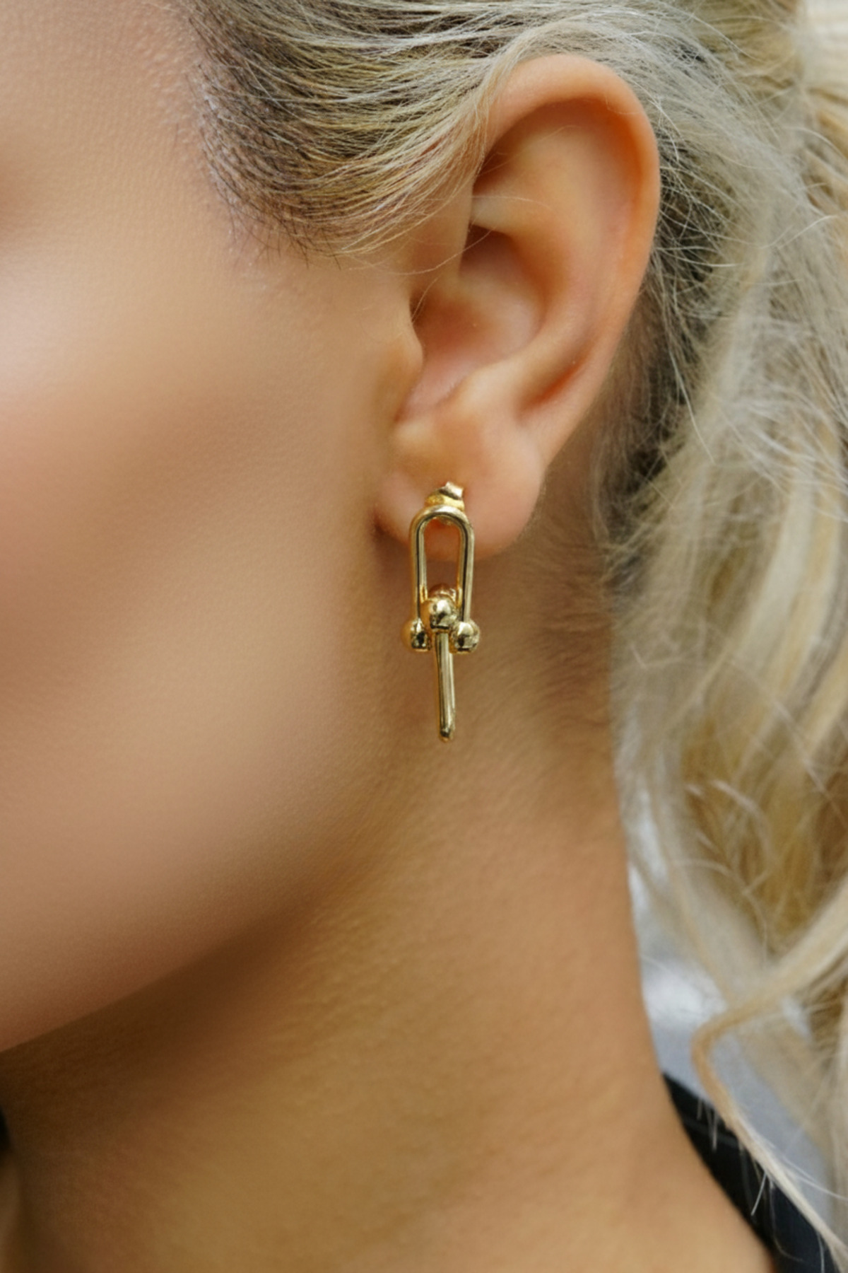 UZUNDAĞ KUYUMCULUK 14 Ayar Altın Büyük Boy Tiffaniy Küpe