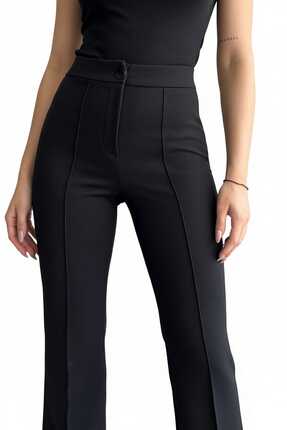 LARA GİYİM Kadın Yüksek Bel Toparlayıcı Paça Çımalı Pantolon