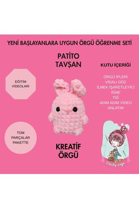 KREATİF TASARIM Patito Tavşan Örgü Öğrenme Kiti