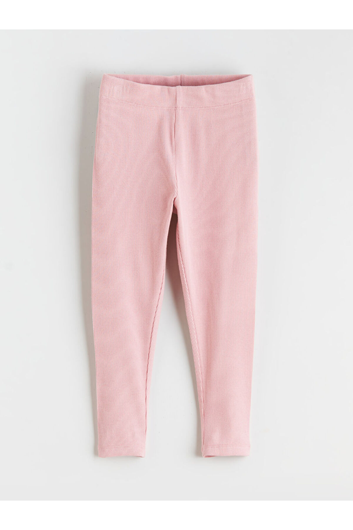 LC Waikiki Pembe Beli Lastikli Kız Çocuk Fitilli Tayt 2'li fotoğrafı 4 (önizleme)