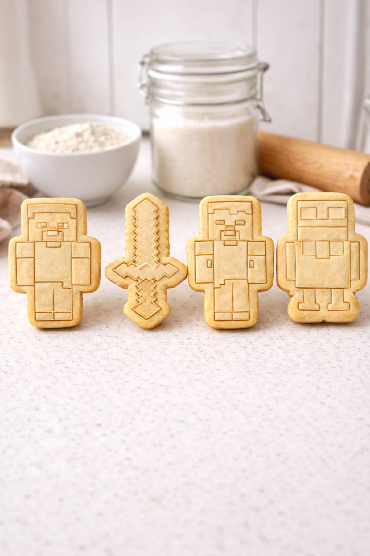 Minecraft Themed Cookie Mold Set – 8cm (Set of 4)