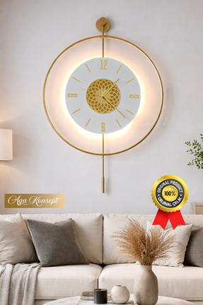 AGA KONSEPT Led'li Gold Lotus Tiktok Kristal (Büyük Boy 50 X 75 Cm), Modern D...