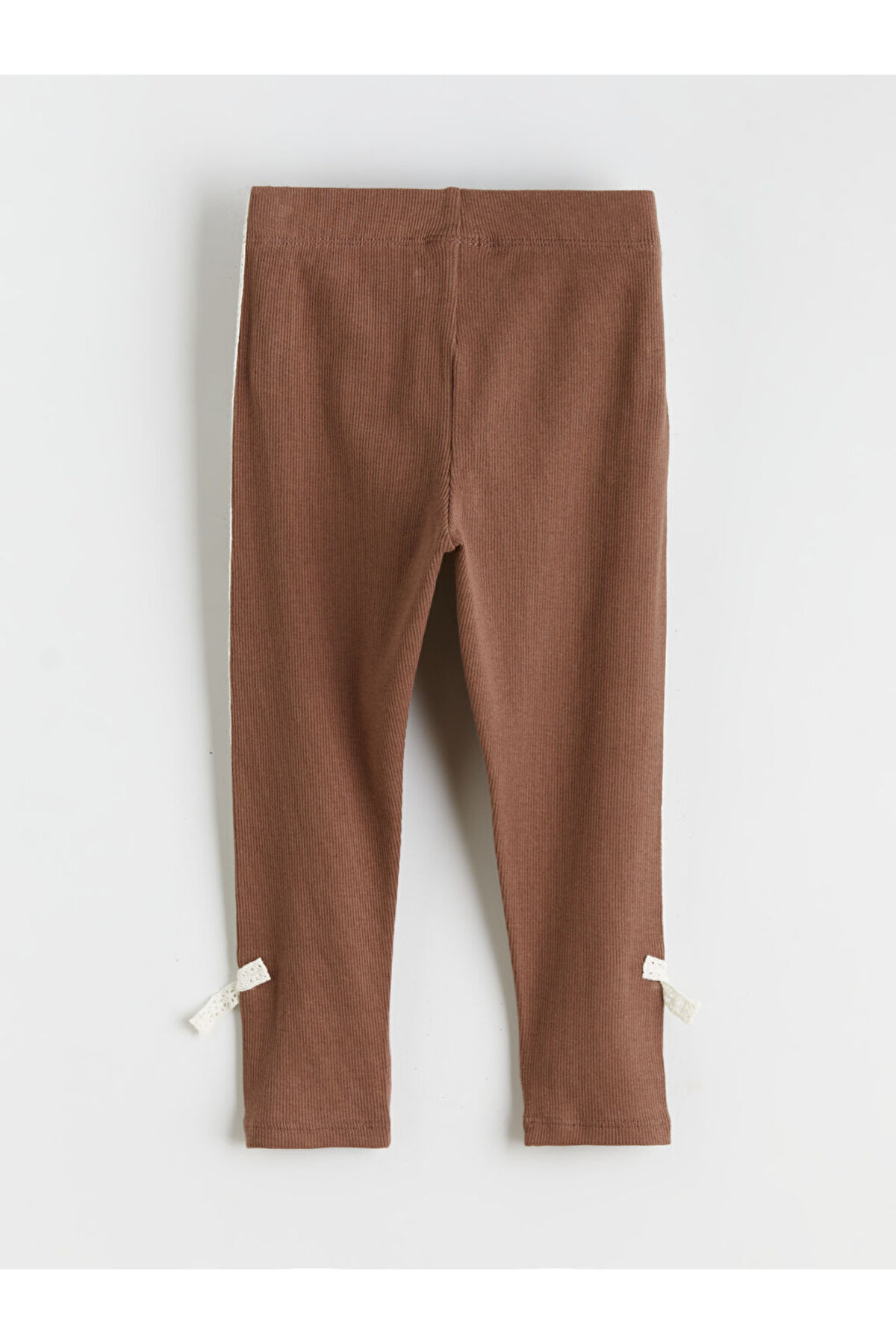 LC Waikiki Pembe Beli Lastikli Kız Çocuk Fitilli Tayt 2'li fotoğrafı 3 (önizleme)