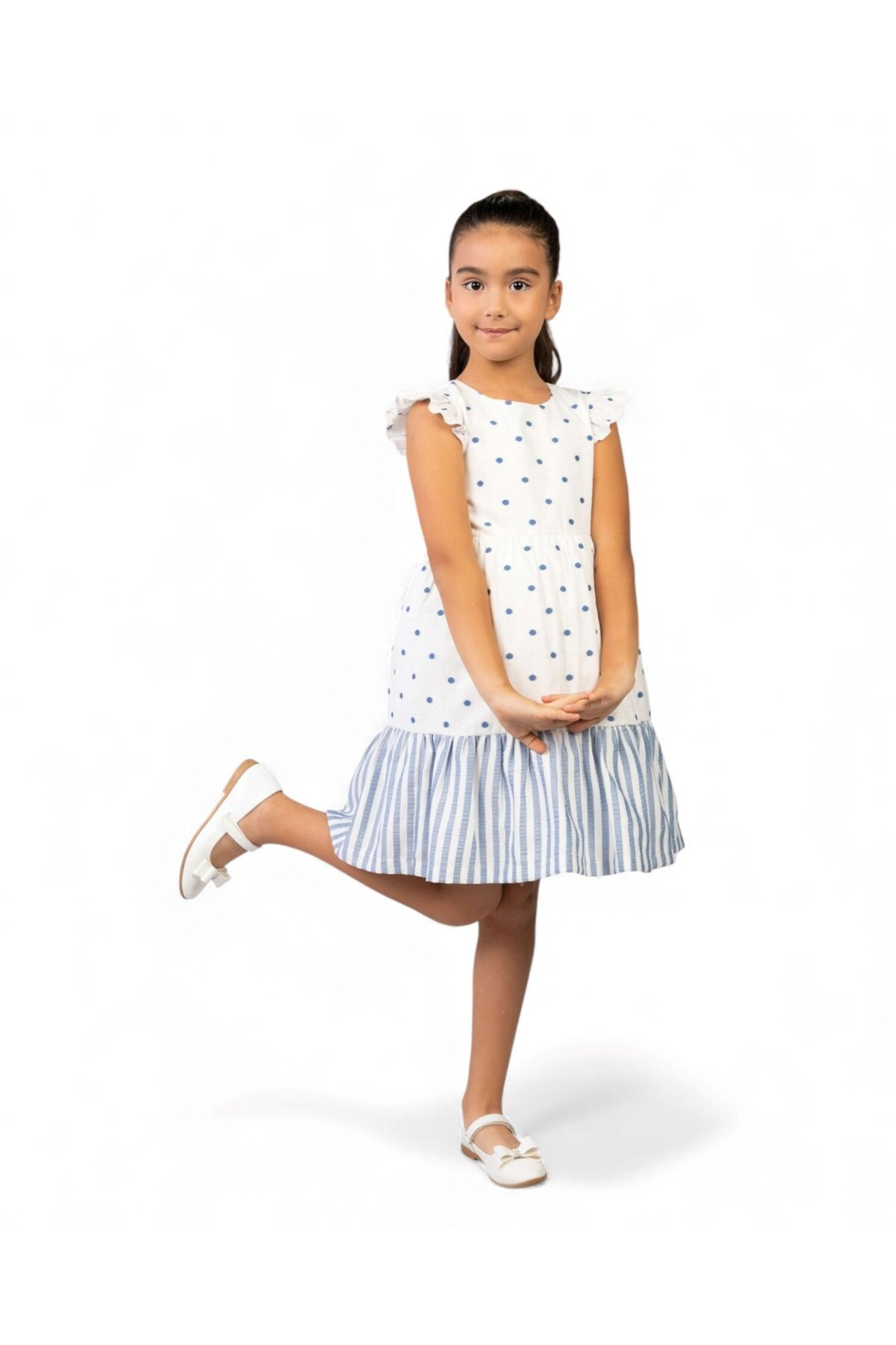 Ege Bebek Kız Çocuk Keten Bolerolu Askılı Keten Elbise, 6-7-8-9-10 Yaş Elbise ve Bolerolu 2'li Takım fotoğrafı 7 (önizleme)