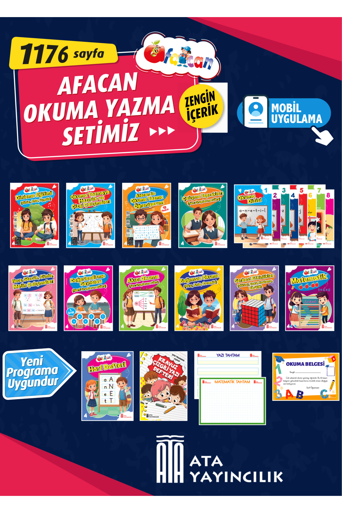 Ata Yayıncılık 1. Sınıf Afacan Okuma Yazma Seti 2026 maarif model