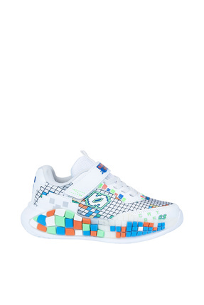 ZACOZ Erkek Çocuk Oyun Pixel Blok Desenli Spor Sneaker Ayakkabı
