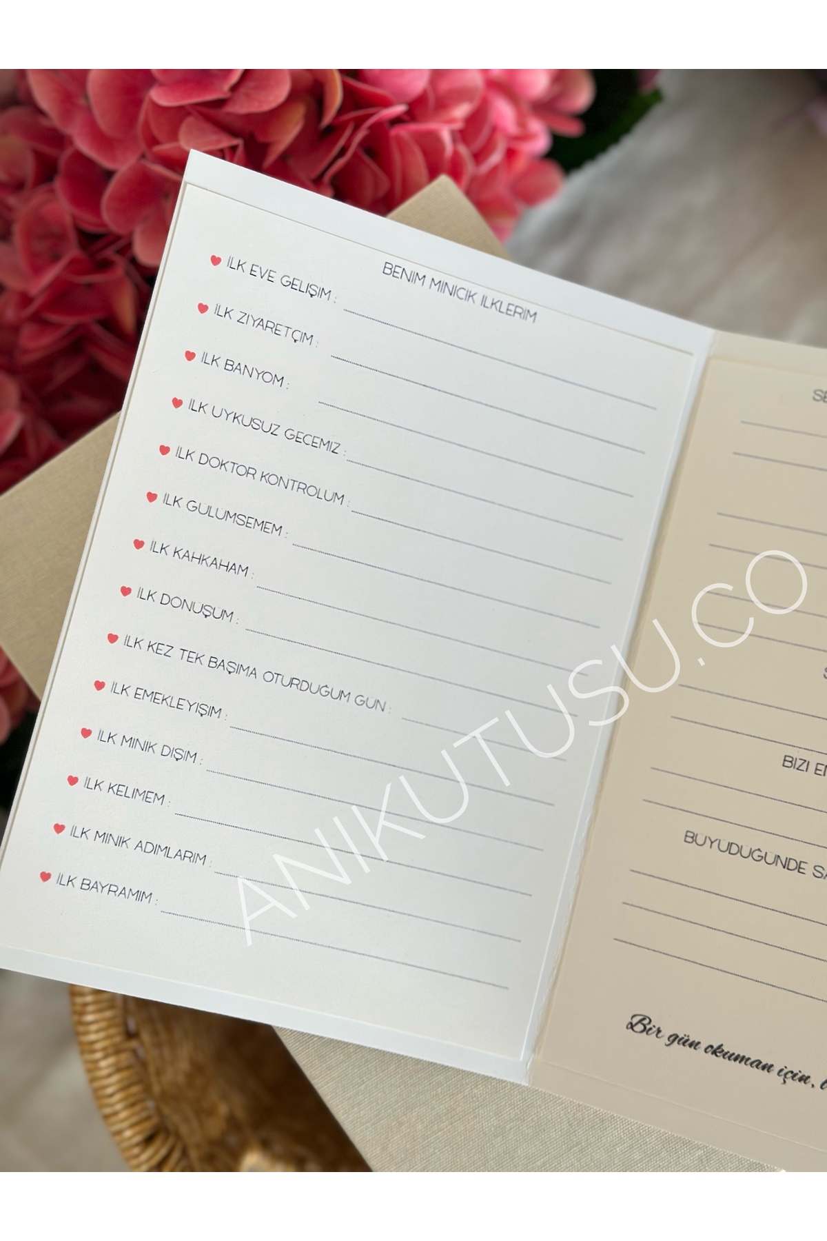 Anı Kutusu Bebeğimin Yolculuğu – Şık ve Minimal Tasarımlı Bebek Anı Defteri fotoğrafı 3 (önizleme)