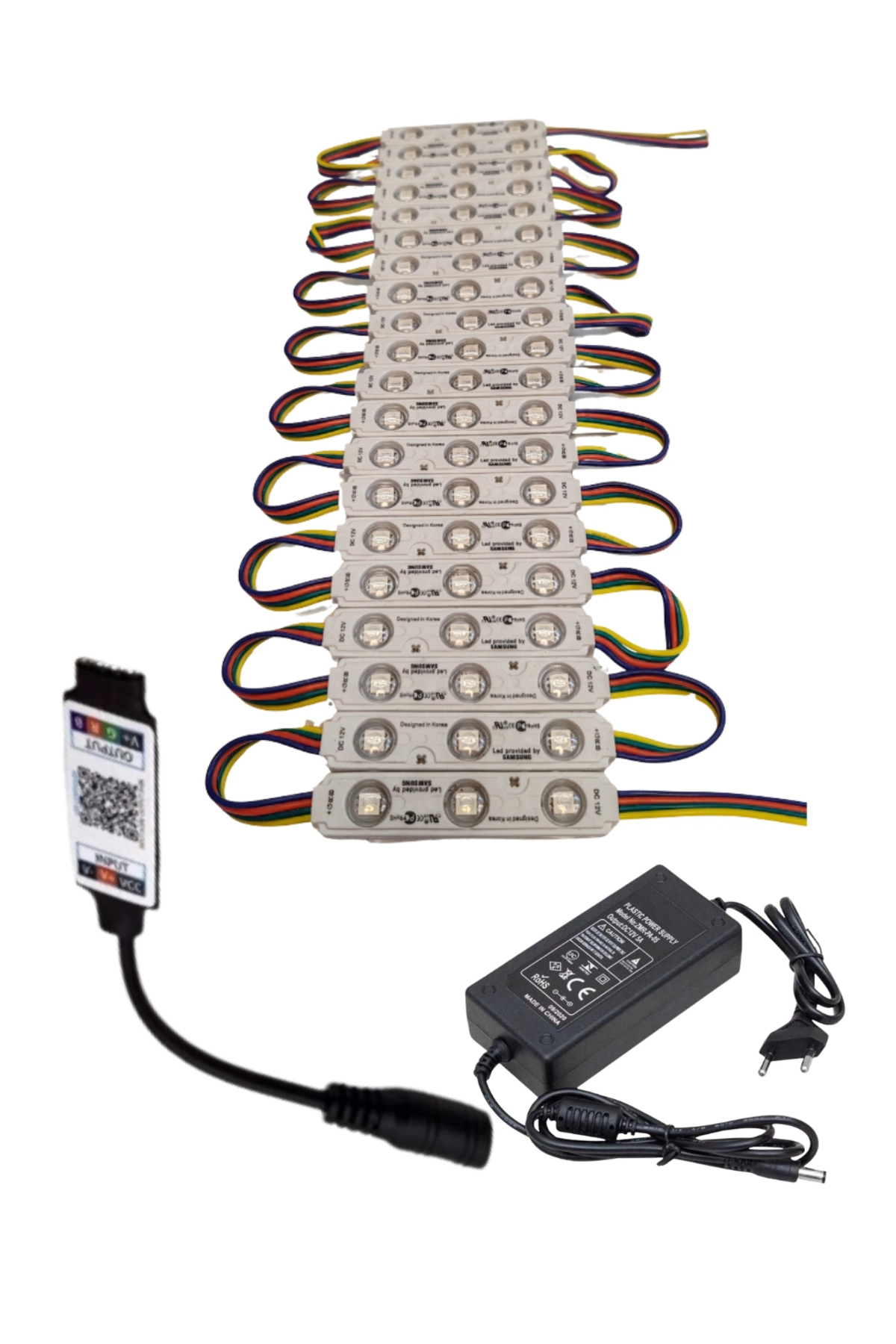 POWERR LED AYDINLATMA 20 Adet 12 Volt Samsung 0.72 Watt 3 Lensli Rgb ...