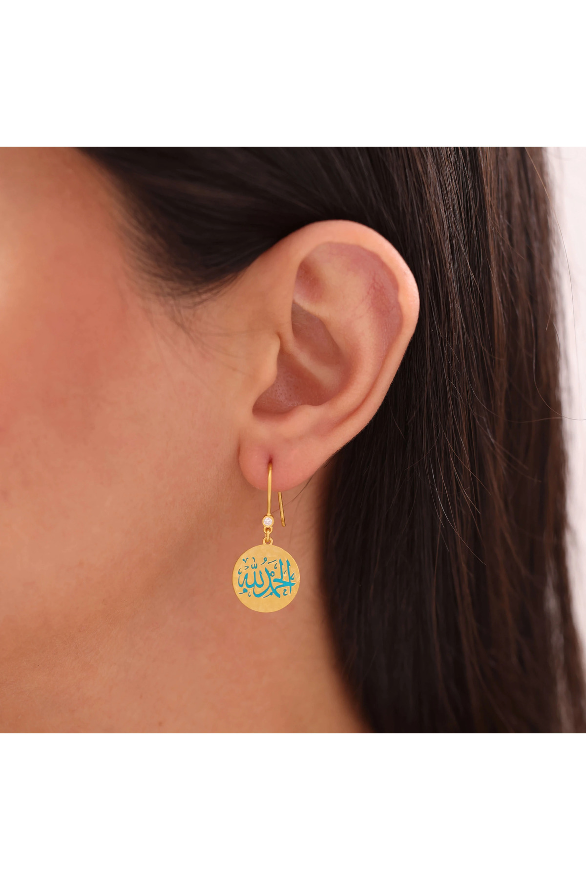 NİSERAJEWELLERY Elhamdülillah Küpesi – Şükrün Zarafeti