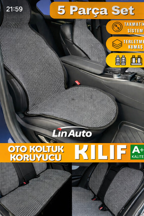 Lin Home Lin Auto Premium Oto Kılıf Minder 5 li set