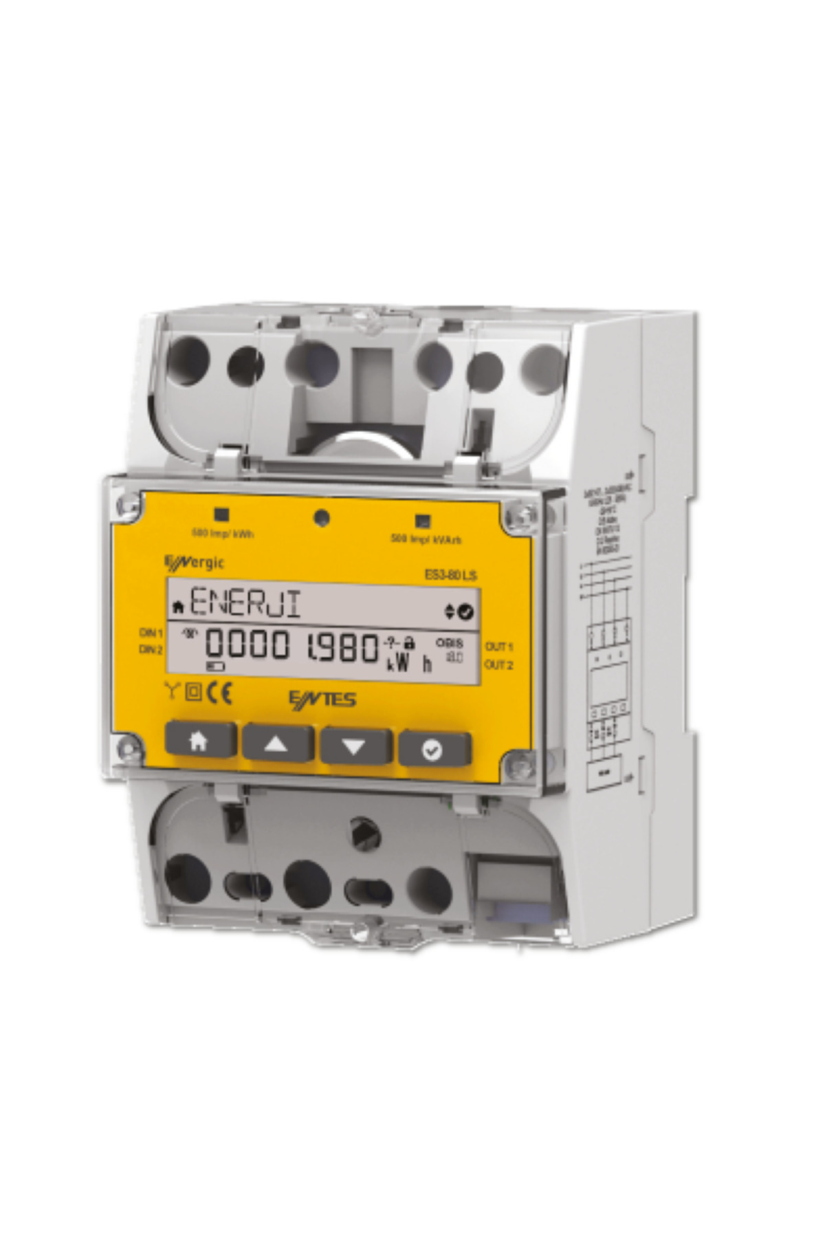 ENTES Es3-80Lse Üç Fazlı Enerji Sayacı,Direkt Bağlantılı 85-265 Vac/Dc, M4862