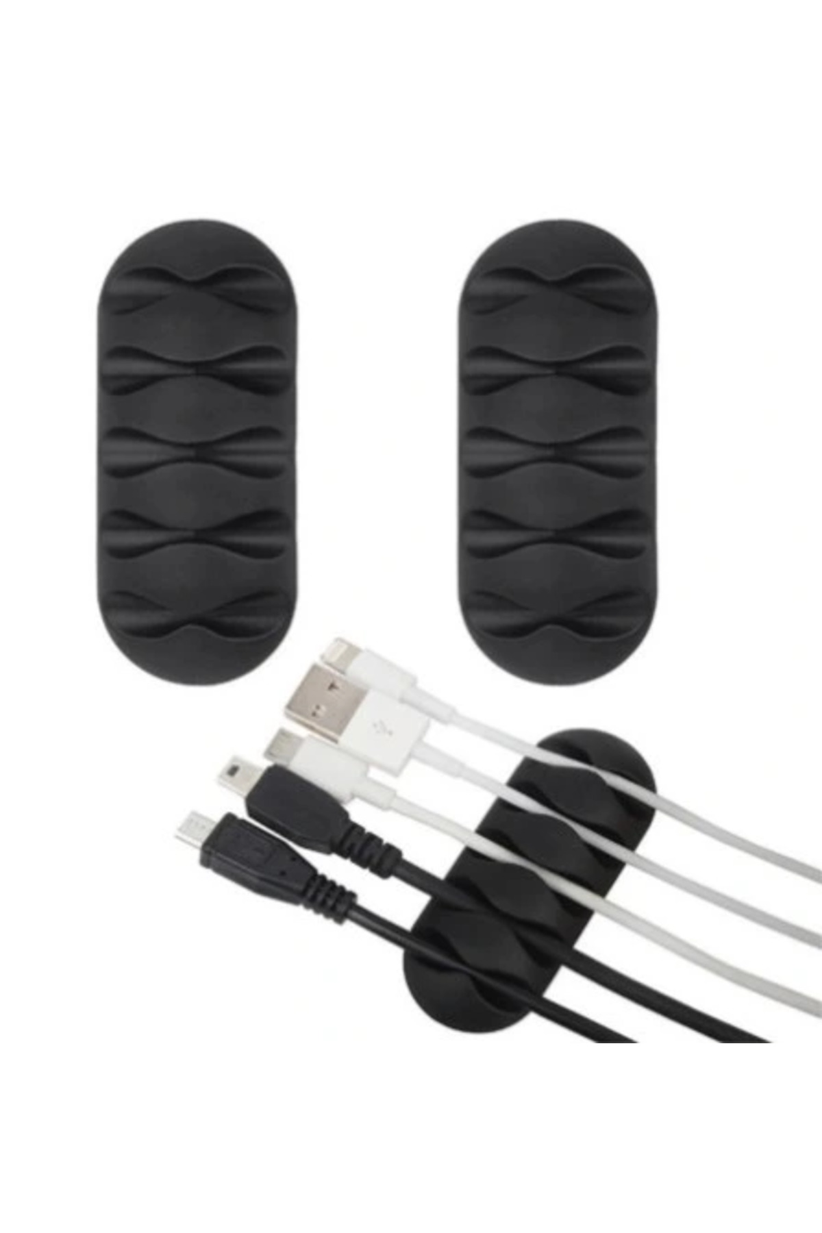 shopwave Kablo Tutucu 5 Kanallı 3lü Siyah (5047)