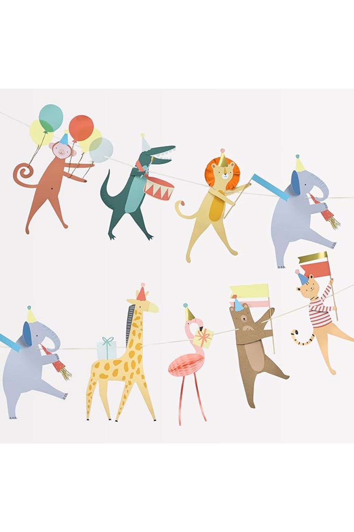 Misda Store Meri - Animal Parade Garland - Hayvan Geçit Töreni Asılan Süs